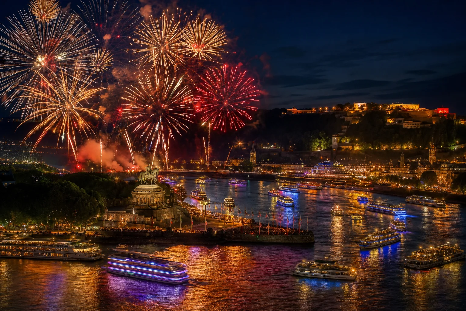 Rhein in Flammen Feuerwerk Koblenz